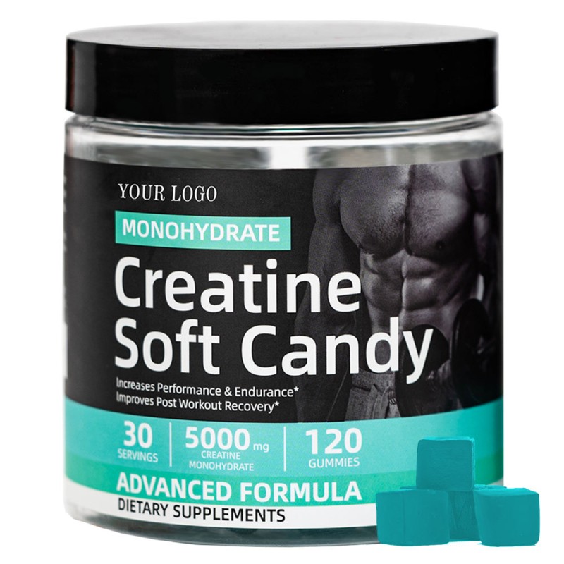 Health Care Creatine Monohydrate Gummies 5g Pre Workout Vegan Private Label for Muscle Strength and Athletic Performance