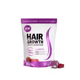 Hot-Selling Hair Growth Soft Chews with Lustriva Promote Thicker & Fuller Hair Support Hair Health Mixed Berry Flavor