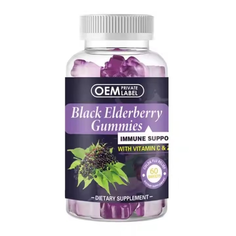 Natural Immune Supplement Enhancement Black Elderberries Gummies for Children and Adults and Pregnant Women