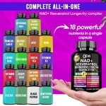OEM PremiumNAD+ Supplement 300mg & Resveratrol 1000mg | Organic Longevity Formula with Liposomal NAD+