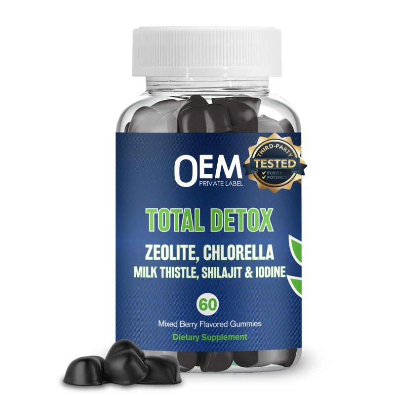 Premium Zeolite Detox Gummies with Chlorella and Milk Thistle for Heavy Metal Cleansing 60 Gummies