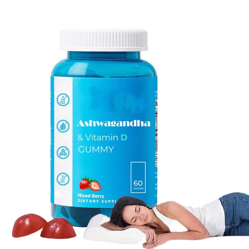 OEM KSM-66 Ashwagandha & Vitamin D Gummies - Stress Relief & Sleep Support, Mixed Berry