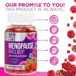 Women's Menopause Support Gummies with Maca Extract for Hot Flashes Relief and Hormone Balance - Vegan Vitamin Supplement