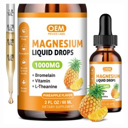 Magnesium Citrate Liquid Drops - Nerve & Muscle Support Supplement for Calm & Relaxation