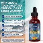 ODM Private Label Multivitamin Drops Supplements Promotes Bones Health Vitamin D3 K2 Liquid Drops for Kids
