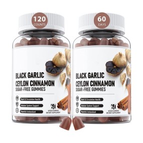 Black Garlic Turmeric Wellness Gummies with Ceylon Cinnamon & Ashwagandha Extract - Natural Support