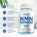 Niacinamide Mononucleotide Anti-Aging Capsules Enhanced Bioavailability Supports Cell Health Collagen Beauty Product for Adults