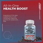 L-lysine Omega 3 Alpha Fatty Acids Coenzyme Q10 Amino Acid Gummies All in One Vegetarian Supplements Promote Overall Health
