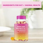 Herbal Supplement Women's Probiotic Gummy Candy Ulmus Rubra Women's Probiotic Blend Promoting Digestive Health Adult