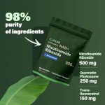 Liposomal NAD Supplement with NAD Nicotinamide Riboside Resveratrol Boost NAD+ for Cellular Health, Anti-Aging, Energy