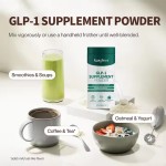 Sugar Free Gut Healthy GLP-1 Booster for Women & Men Gut Health Non-GMO High Fiber GLP-1 Supplement Powdert