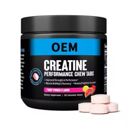Manufacturer-Supplied Creatine Chews Tablets for Adults Cross-Border Supply Supported for Sports Nutrition