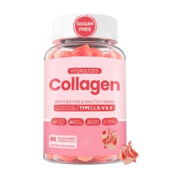 Hot Sale OEM Custom Wholesale Sugar Free Vegan Collagen Protein Gummies for Skin Whitening