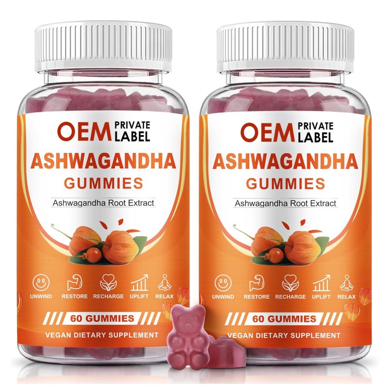 OEM Halal Vegan Sleep Aid Gummies with Ashwagandha Extract for Stress Relief and Better Sleep - Wholesale for Adults