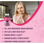 Vegan Menopause Gummies with Soy Isoflavones and Black Cohosh for Hot Flashes Relief and Mood Balance