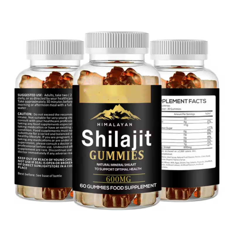 Himalayan Shilajit Gummies for Men with Fulvic Acid and Ashwagandha Energy Boost Supplement