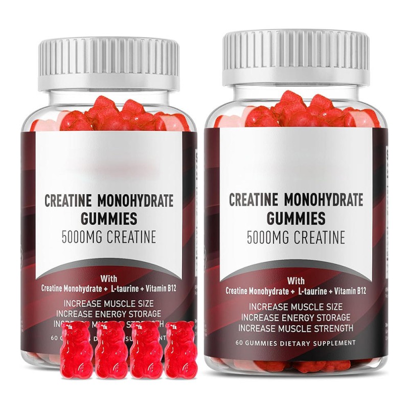 OEM/ODM Vegan Creatine Monohydrate Gummies - Pre Workout Energy Boost, Muscle Growth Support