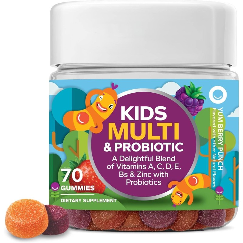 OEM Kids Multivitamin & Probiotic Gummy, Immune & Digestive Health, Vitamins A, D, C, E, B, Zinc,  Gummy Supplement