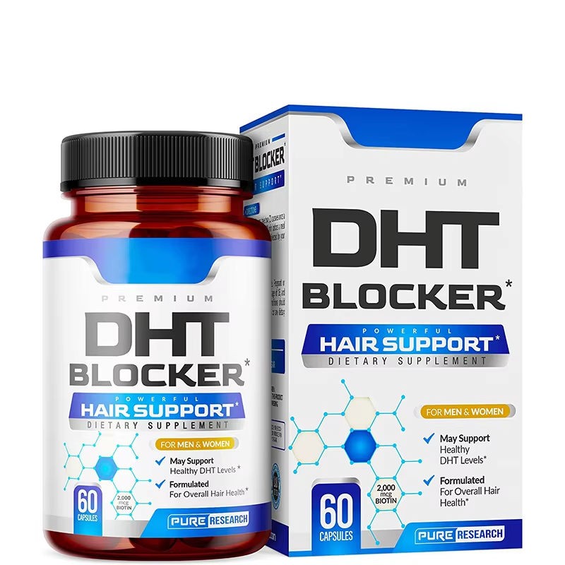Private Label DHT Blocker Capsules for Hair Growth - Supports Healthy, Thick, and Strong Hair with Saw Palmetto