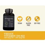 Vegan Softgel Vitamin D3 + K2 Multivitamin Soft Capsules Adult and Pregnant Softgels Immune Booster Suitable for All Ages