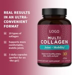 Private Label Collagen Peptide Capsules for Skin and Joint Support Vegan Beauty Supplement Capsules