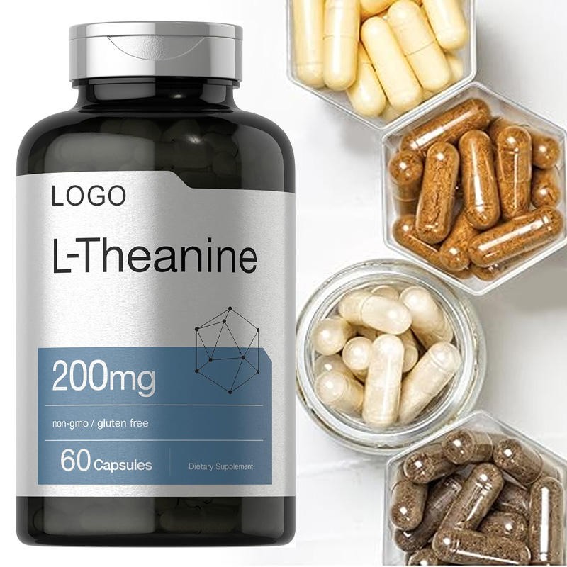 L-theanine  Capsules with B6 & B12 - Non-GMO for Stress Relief & Calm Focus