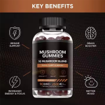 OEM 10x Potent Mushroom Complex Gummies for Adults - Effective Beauty Supplement with Lions Mane and Enzyme Rich Formula