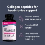 Premium Collagen 180 Tablets with Vitamin C & Biotin - Skin Hydration & Nail Strengthener | GMP Certified for Women & Men
