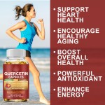 Quercetin Capsules Maximum Potency with Zinc 30mg & Bromelain - Vegan Immune Support, Heart Health & Skin Defense Boost