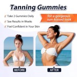 Natural Blueberry Flavor Carotene Lycopene and Astaxanthin Skin Self-Tanning Gummy Candy Skin Care Supplements