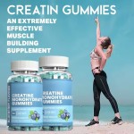 Pre-workout Supplement Chewables Creatine Monohydrate Gummies for Muscle Strength Muscle Builder and Energy Booster for Adults