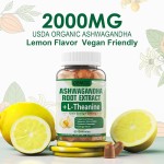 OEM Organic Vegan Ashwagandha Gummies - Immune Support, Sleep Aid, Stress Relief & Mood Calming for Adults