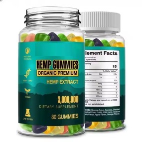 Wholesale Hemp Premium Gummy Best Tasting Fruity Flavor Natural Hemp Oil Herbal Health Supplements Gummies for Calm & Relax