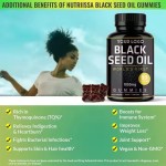 Organic Cold Pressed Vegan Gummy Candy Dietary Supplement Antioxidant Support Vitamin-rich Black Cumin Seed Oil Nigella Sativa