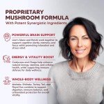Delicious Super Mushroom Daily Gummies  Immune Support & Brain Booster with Vitamins for Men Women