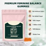 Premium Feminine Balance Gummies - Vegan, Gluten-Free with Pineapple & Probiotics, Supports Vaginal Health