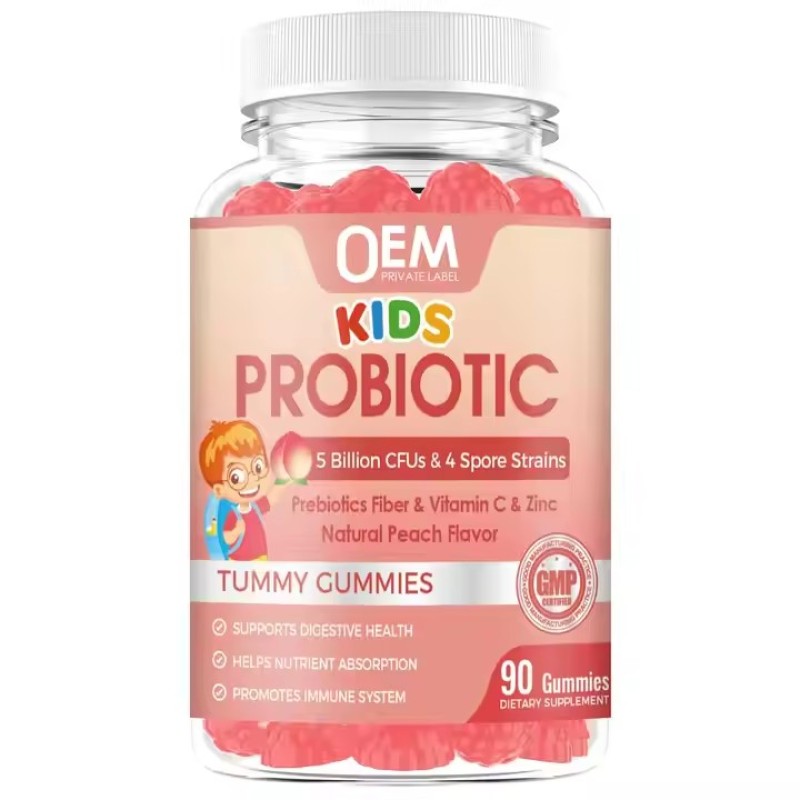 Kids Probiotic Fiber Gummies Probiotics for Kids with 5 Billion CFUs Prebiotics for Digestive Health with Vitamin C and Zinc