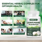 Premium Mushroom Supplement Capsules for Immune Health - Lions Mane, Turkey Tail, and Mushroom Coffee Powder