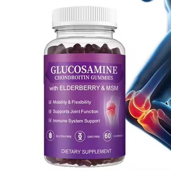 Extra Strength Joint Support SoftGels Natural Glucosamine Chondroitin MSM and Elderberry SoftGel Candy Dos