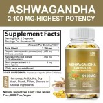 Ashwagandha Complex Softgel Capsule Ashwagandha Root Black Pepper Extract Herbal Supplements Mood Calm Herbal Extract