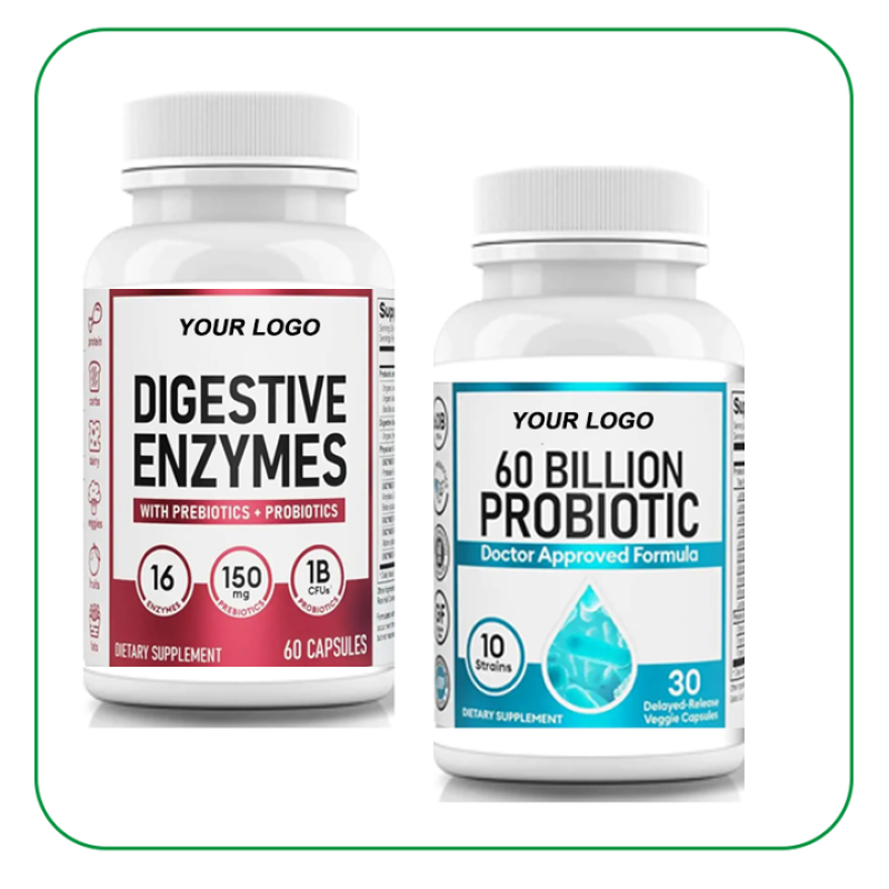 Digestive Enzyme Probiotic Supplement Vegetarian Women Digestive Enzyme Capsules Pills