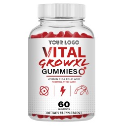 Vital Grow XL Men's Gummies with Zinc and Vitamin B12 - Boost Male Energy, Enhance Endurance and Muscle Growth