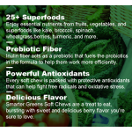 Organic Super Greens Gummies - Vegan Gut Health & Immune Booster with Spirulina & Fiber, Chewable Supplement for Adults