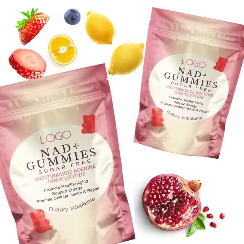 NAD+ Supplement Sugar-Free Organic Gummies with Vitamin B3 Niacinamide Boosts Energy Regeneration for Adults Newborns Excluded