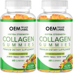 OEM Biotin 10000mcg Collagen Gummies with Vitamin C for Skin Whitening and Hair Growth Sugar-Free Supplement