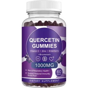 Quercetin Extract Gummy Immune Support Enhancer Adult Cardiovascular and Respiratory Health Energy Supplement