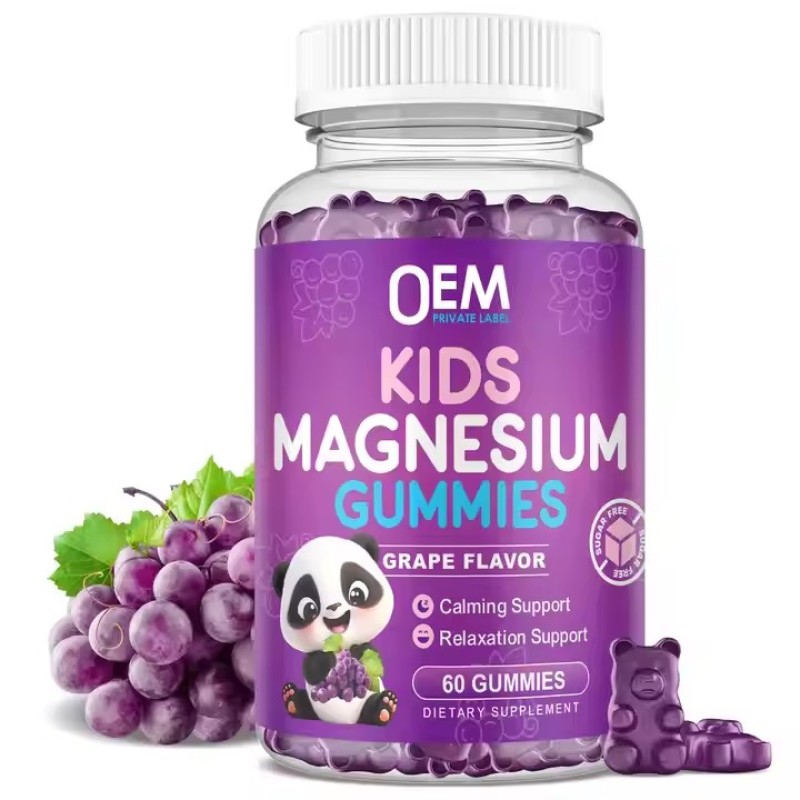 OEM Private Label Kids Magnesium Relaxing Stress Gummies Calming Gummies for Memory Calm Mood Sleep