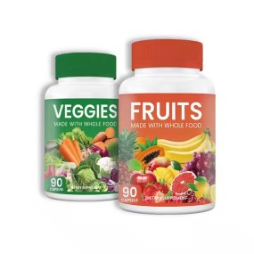 Fruit and Vegetable Food Supplement Capsules Superfood Metabolism Promotes Energy Fruit and Vegetable Powder Capsules