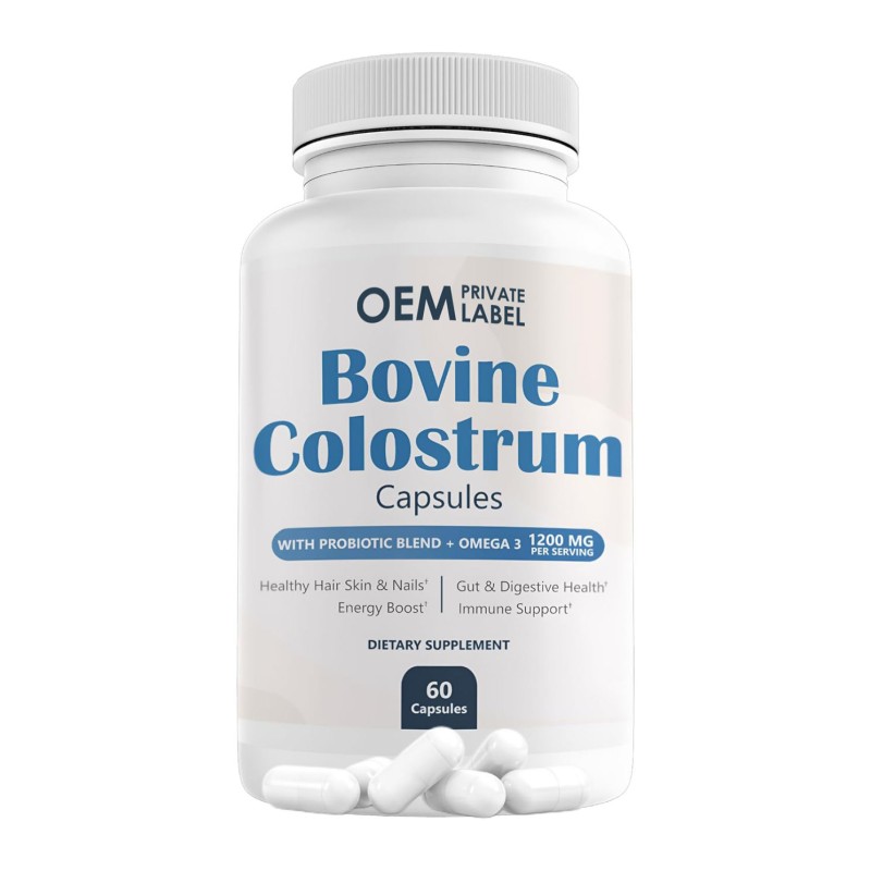 Premium Colostrum with Probiotic Blend & Omega 3 - 1200mg Per Serving Supports Gut Health, Hair Growth & Beauty