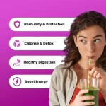 Labelled Organic Super Green Powder Drink Food Supplement Probiotics and Fiber As Dietary Fiber Supplement